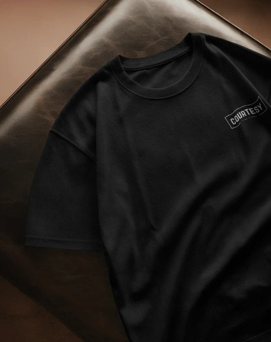 Courtesy Minimal Black Oversized Tee