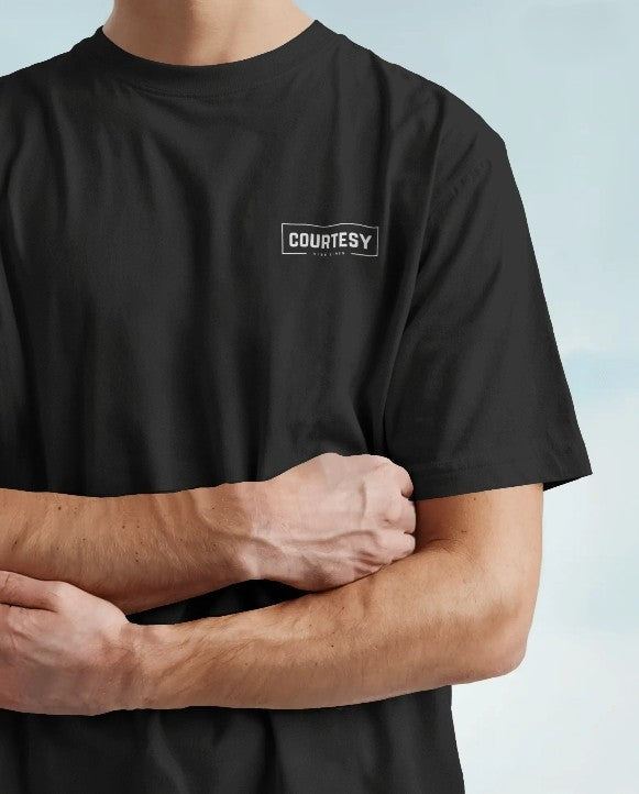 Courtesy Minimal Black Oversized Tee