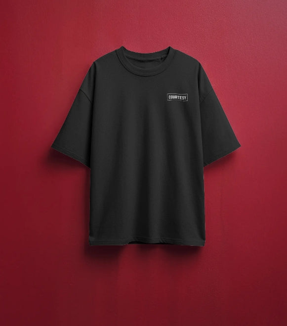 Courtesy Minimal Black Oversized Tee