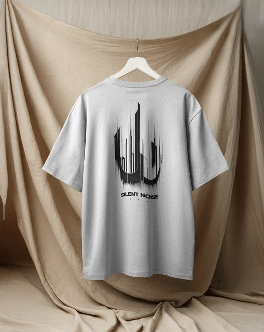 Silent Noise | Oversized Graphic Tee – Abstract Soundscape Series