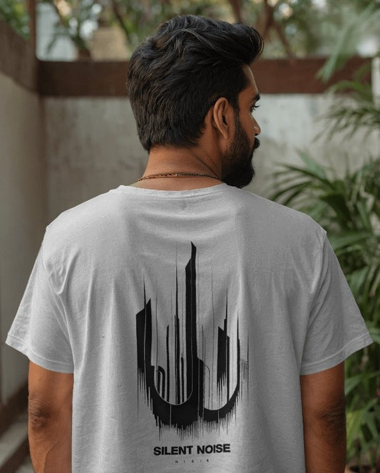 Silent Noise | Oversized Graphic Tee – Abstract Soundscape Series