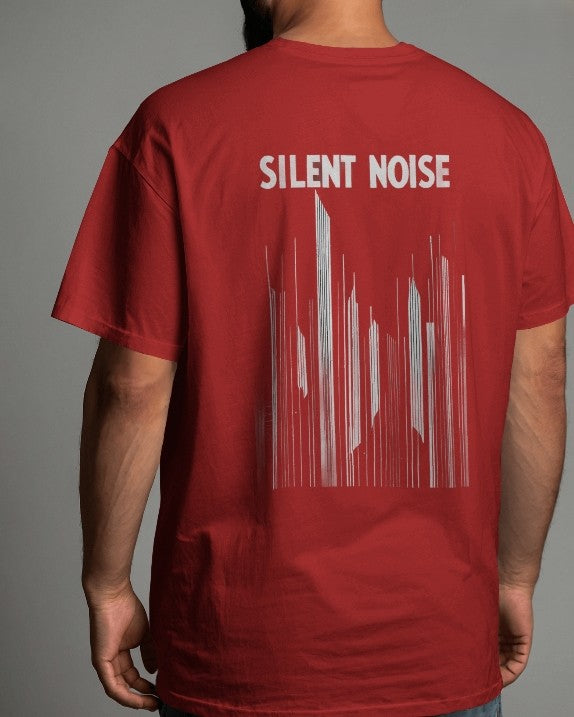 Silent Noise | Monochrome Skyline Tee – Noir Distortion Edition