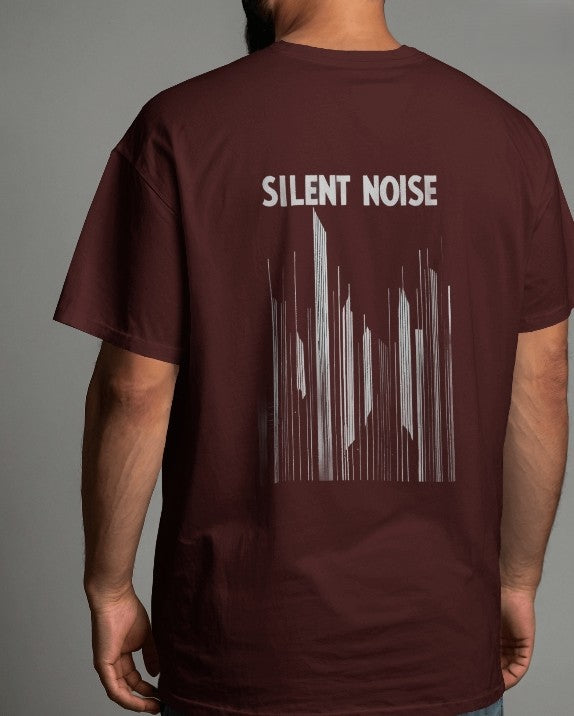 Silent Noise | Monochrome Skyline Tee – Noir Distortion Edition