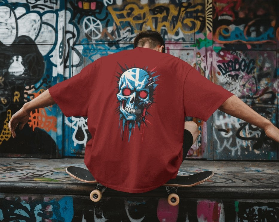 RED REIGN | Chaos Skull Drip Tee – Limited Drop
