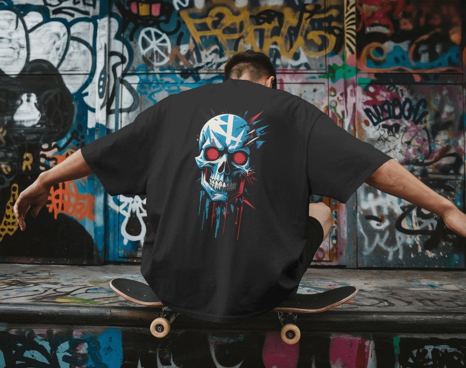 RED REIGN | Chaos Skull Drip Tee – Limited Drop