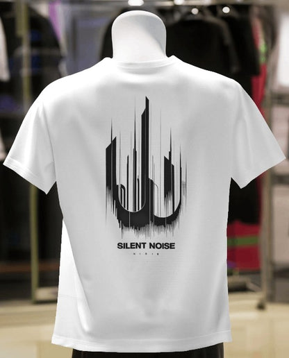 Silent Noise | Oversized Graphic Tee – Abstract Soundscape Series